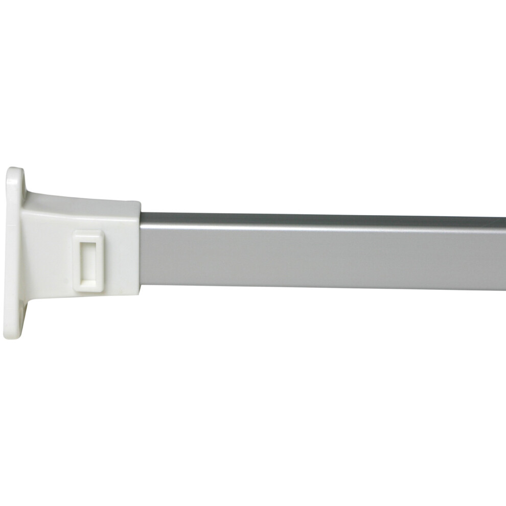 Croydex AD113040 Shower Curtain Rail, Silver, One Size