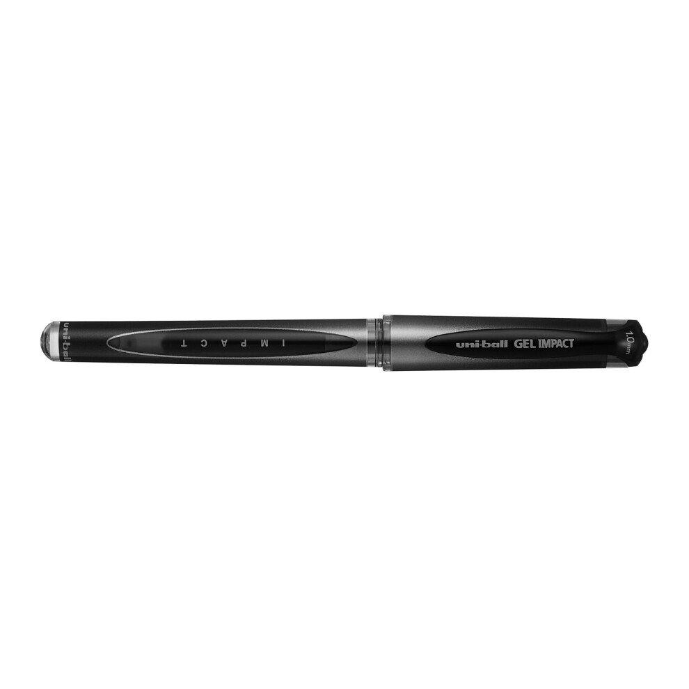 uni-ball Signo UM-153S Gel Impact Rollerball Pen - Black, Pack of 12