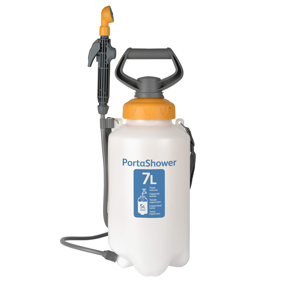 HOZELOCK - Pressure Sprayer Portashower 7L : Ideal for Outdoor Leisure and Gardening Needs (Camping, Caravanning, Cleaning Dogs), Supplied with Shower