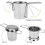 Tea Infuser 304 Stainless Steel with Lid and Foldable Handle-Silver 2