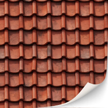 3 Sheets Self-Adhesive Roof Tiles and Shingles for Dollhouses Scale 1:12 Roof Tiles Clay 1