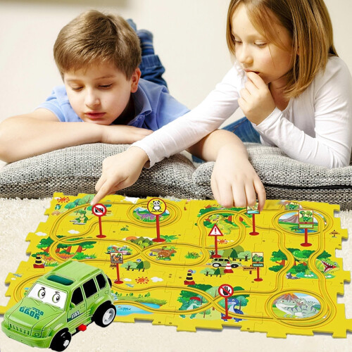 25pcs Puzzle Racer Track dla dzieci 2