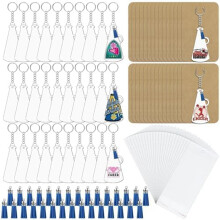180 τμχ Cheer Keychains Clear Acrylic Blank Bulk Cheerleading δώρο για DIY Keychain and Craft Project
