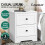ELFORDSON ELFORDSON Bedside Table Hamptons Nightstand Storage Side End Cabinet White 2