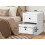 ELFORDSON ELFORDSON Bedside Table Hamptons Nightstand Storage Side End Cabinet White 5