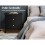 ELFORDSON ELFORDSON Bedside Table Hamptons Nightstand Storage Side End 2 Drawers Black 5
