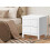 ELFORDSON ELFORDSON Bedside Table Hamptons Nightstand Storage Side End 2 Drawers White 3