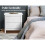 ELFORDSON ELFORDSON Bedside Table Hamptons Nightstand Storage Side End 2 Drawers White 8
