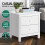 ELFORDSON ELFORDSON Bedside Table Hamptons Nightstand Storage Side End 2 Drawers White 2