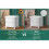 ELFORDSON ELFORDSON Bedside Table Hamptons Nightstand Storage Side End 2 Drawers White 10
