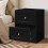 ELFORDSON ELFORDSON Bedside Table Hamptons Nightstand Storage Side End Cabinet Black 4