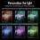 ELFORDSON ELFORDSON Bedside Table RGB LED Nightstand 2 Drawers 4 Side High Gloss White 4