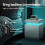 ELFORDSON ELFORDSON Bedside Table RGB LED Nightstand 2 Drawers 4 Side High Gloss White 3