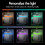 ELFORDSON ELFORDSON Bedside Table RGB LED Nightstand 3 Drawers 4 Side High Gloss White 4