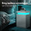ELFORDSON ELFORDSON Bedside Table RGB LED Nightstand 3 Drawers 4 Side High Gloss White 3