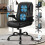 ELFORDSON ELFORDSON Massage Office Chair Executive Computer PU Leather Black 1