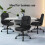ELFORDSON ELFORDSON Massage Office Chair Executive Computer Linen Fabric Black 10