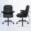 ELFORDSON ELFORDSON Massage Office Chair Executive Computer Linen Fabric Black 9