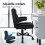 ELFORDSON ELFORDSON Massage Office Chair Executive Computer Linen Fabric Black 5