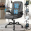 ELFORDSON ELFORDSON Massage Office Chair Executive Computer PU Leather Grey 1
