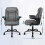 ELFORDSON ELFORDSON Massage Office Chair Executive Computer PU Leather Grey 9