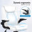 ELFORDSON ELFORDSON Massage Office Chair Executive Computer PU Leather White 3