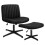 ELFORDSON ELFORDSON Office Chair Computer Executive Seat Work Ottoman Fabric Black 11