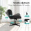 ELFORDSON ELFORDSON Office Chair Computer Executive Seat Work Ottoman Fabric Black 3