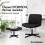 ELFORDSON ELFORDSON Office Chair Computer Executive Seat Work Ottoman Fabric Black 10