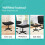 ELFORDSON ELFORDSON Office Chair Computer Executive Seat Work Ottoman Fabric Black 5