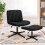 ELFORDSON ELFORDSON Office Chair Computer Executive Seat Work Ottoman Fabric Black 1