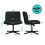 ELFORDSON ELFORDSON Office Chair Computer Executive Seat Work Ottoman Fabric Black 7