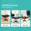 ELFORDSON ELFORDSON Office Chair Computer Cross-legged Seat Work Ottoman PU Leather Black 7