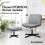 ELFORDSON ELFORDSON Office Chair Computer Executive Seat Work Ottoman Fabric Grey 10
