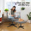 ELFORDSON ELFORDSON Office Chair Computer Executive Seat Work Ottoman Fabric Grey 2