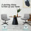 ELFORDSON ELFORDSON Office Chair Computer Executive Seat Work Ottoman Fabric Grey 9