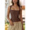 Women'S Square Neck Sleeveless Tank Tops Basic Tight T-Shirts 6