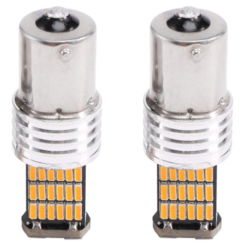 2 Pcs 1156 7506 P21w Led Bulbs Ba15s Amber 4852900842596