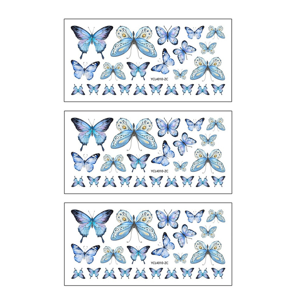 Umærket Blue Butterfly Wall Sticker Butterfly Sticker Bedroom Decoration
