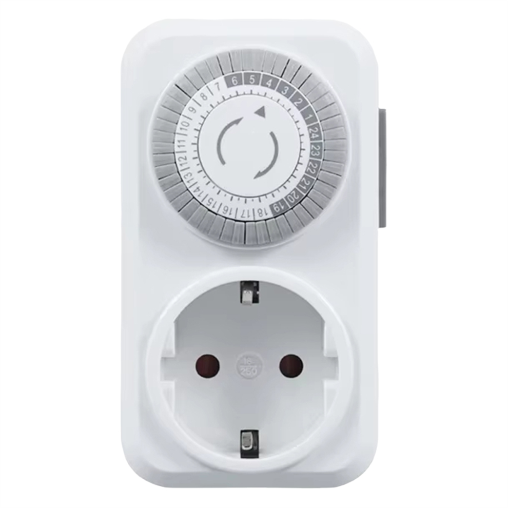 Timing Socket 24-Hours Cycle Switch Mechanical Timer Eu Plug 4852041407968