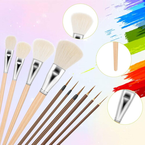 11Pieces Pottery Glaze Tools Ξύλινες κεραμικές βούρτσες Σετ κεραμικών πινέλων 2