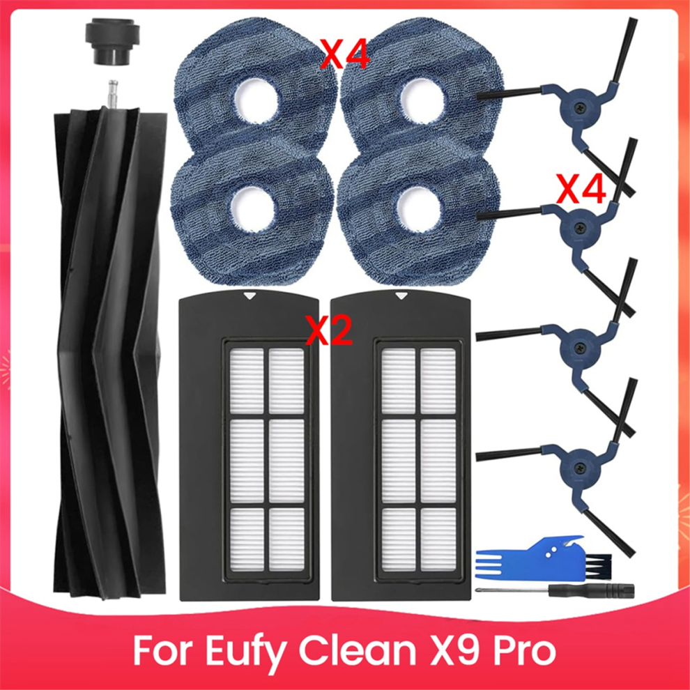 Neznačkové For Clean X9 Pro Parts Accessories Main Side Brush Hepa Filter