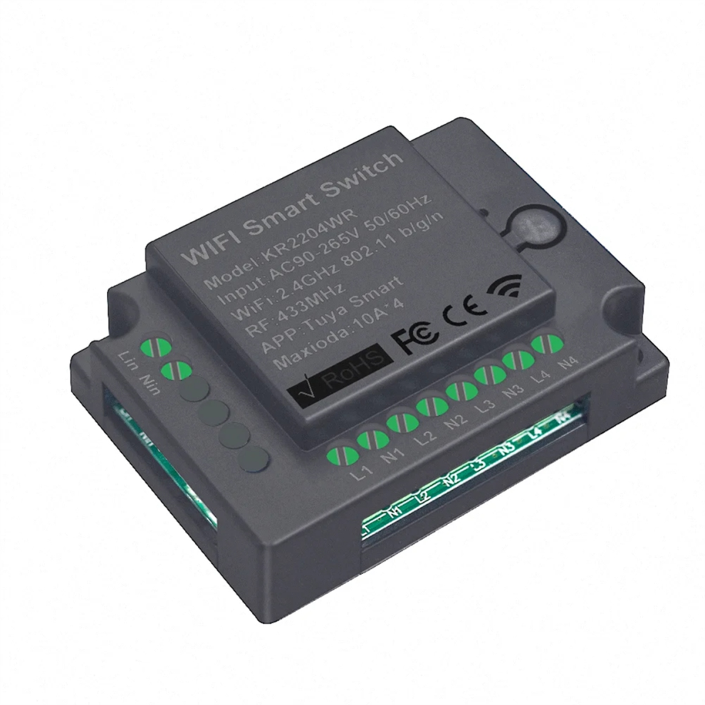 Interruttore Intelligente Tuya 4 Canali 220V Modulo Wifi Telecomando Ricevitore 110V-image