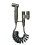 Edelstahl WC Handbidet Doppelauslass Eckventil Grau 1