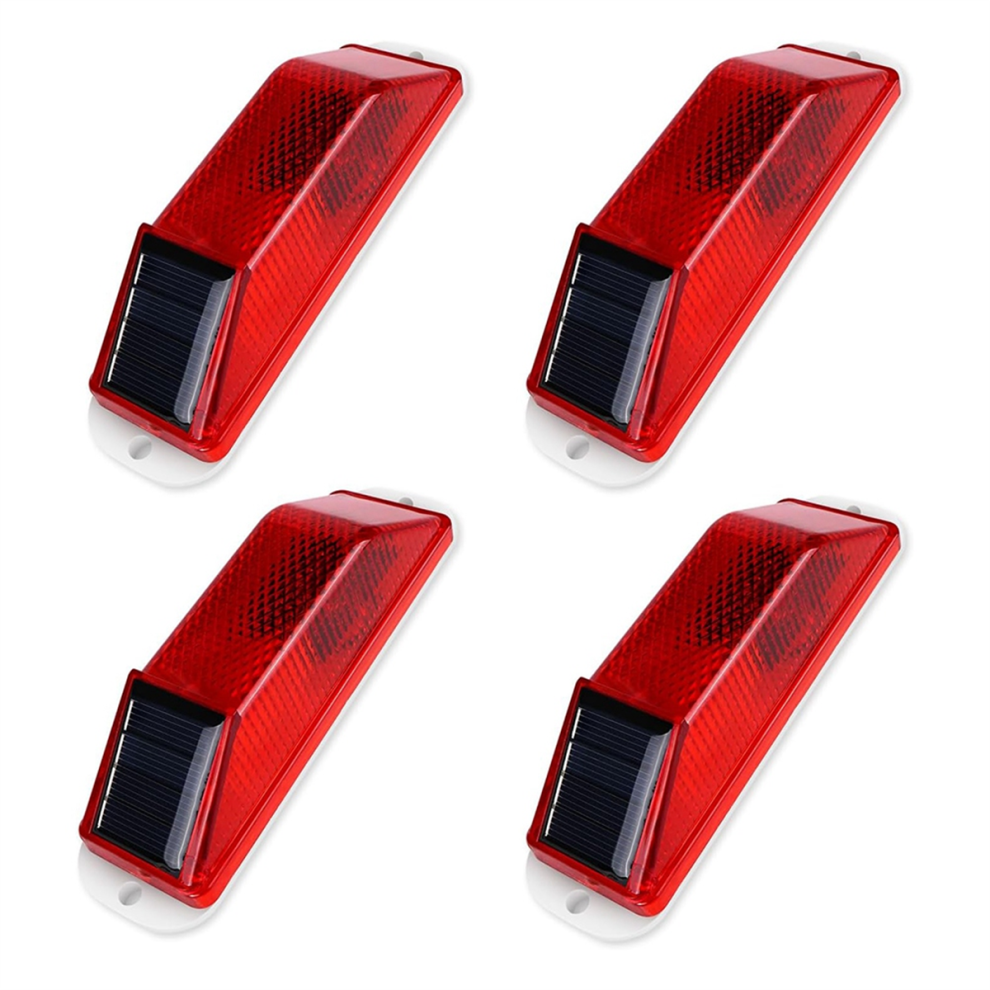 Solar Warning Lights, Bright Solar Strobe Lamp Magnetic Base, Red 4852041430751