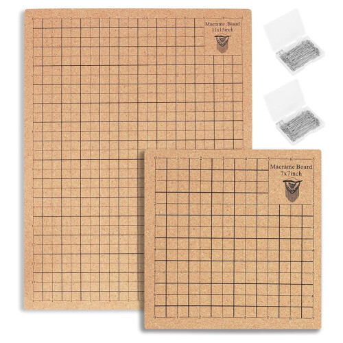 2 τεμάχια Macrame Board με πλέγματα με 100 T Pins Πλεξούδα Επαναχρησιμοποιήσιμη 1