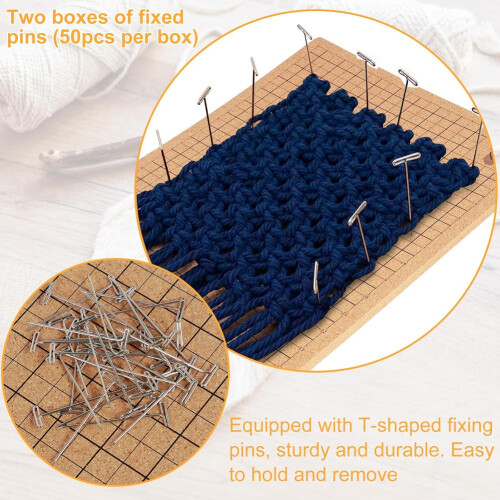 2 τεμάχια Macrame Board με πλέγματα με 100 T Pins Πλεξούδα Επαναχρησιμοποιήσιμη 2