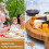 Σετ μπαμπού Cheese Board Εξοπλισμένο με στρογγυλές ξύλινες σανίδες για πικνίκ 4