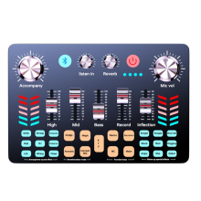 Placa de som V19 Live, equipamento dedicado para gravação e canto