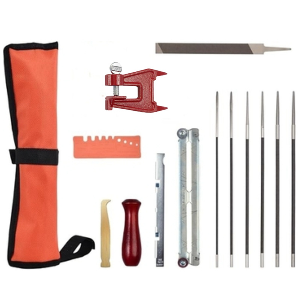 14 Pack Chainsaw File Kit, Chainsaw Sharpener With Stump Vise 4852900819840
